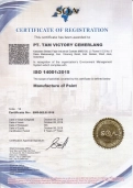 Certificate ISO 14001:2015 sertifikat iso 14001 tam
